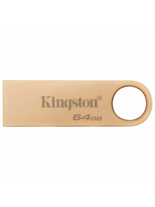Флеш-диск 64 GB, KINGSTON DataTraveler SE9 G3 USB 3.2, металлический корпус, золотой, DTSE9G3/64GB