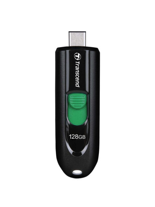 Флеш-диск 128 GB TRANSCEND JetFlash 790C, разъем USB Type-С, черный/зеленый, TS128GJF790C