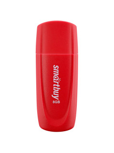 Флеш-диск 8 GB SMARTBUY Scout USB 2.0, красный, SB008GB2SCR