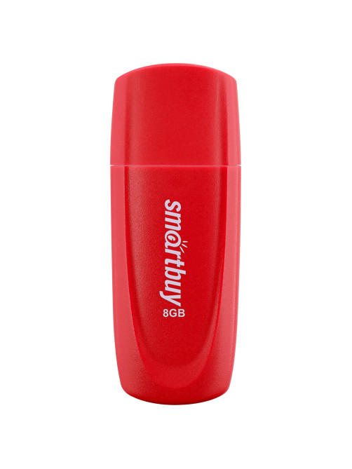Флеш-диск 8 GB SMARTBUY Scout USB 2.0, красный, SB008GB2SCR