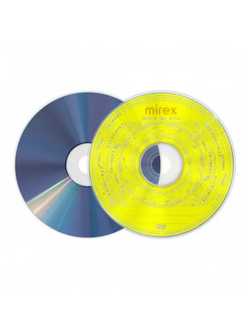 Диск DVD-R MIREX, 4,7 Гб, 16x, бумажный конверт, 1 штука, UL130003A1C