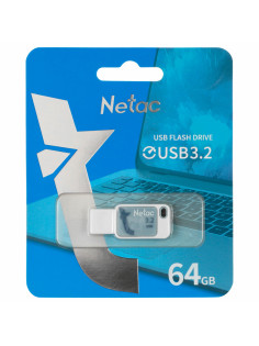 Флеш-диск 64 GB NETAC UA31, USB 3.2, голубой, NT03UA31N-064G-32BL