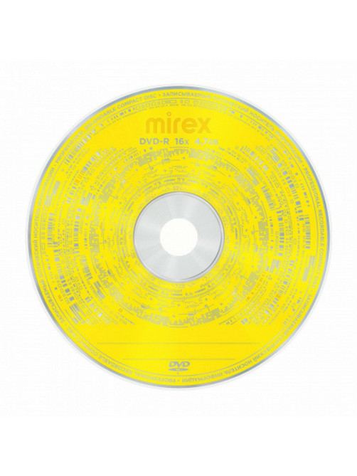 Диск DVD-R MIREX, 4,7 Гб, 16x, Bulk (термоусадка без шпиля), КОМПЛЕКТ 50 шт., UL130003A1T