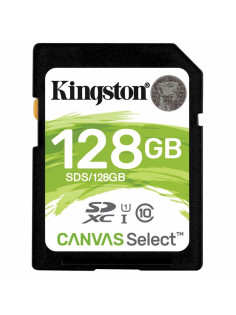 Карта памяти SDXC 128 GB KINGSTON Canvas Select Plus UHS-I U1, 100 Мб/сек (class 10), SDS2/128GB