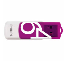 Флеш-диск 64 GB PHILIPS VIVID, разъем USB 2.0, фиолетовый, FM64FD05P/97