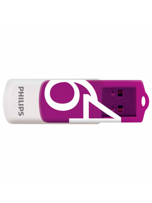 Флеш-диск 64 GB PHILIPS VIVID, разъем USB 2.0, фиолетовый, FM64FD05P/97