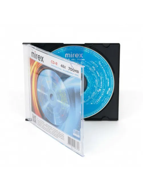 Диск CD-R MIREX, 700 Мб, 48x, Slim Case, 1 штука, UL120051A8S