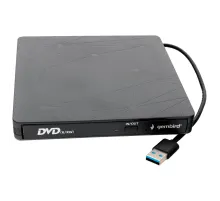 Внешний оптический привод CD/DVD GEMBIRD USB 3.0, пластик, черный, DVD-USB-03