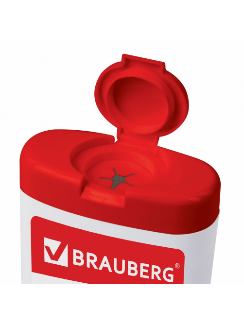 Салфетки для электронных устройств универсальные BRAUBERG, компактная туба 100 шт., влажные, 512810
