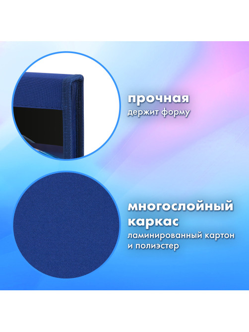 Папка на молнии BRAUBERG А4 с ручкой, с органайзером, 1 отделение, 