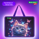 Папка на молнии с ручками BRAUBERG KIDS А4, 1 отделение, пластик, 100 мм, 