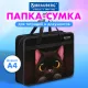 Папка на молнии с ручками BRAUBERG А4, 1 отделение, пластик, 80 мм, 