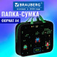 Папка на молнии с ручками BRAUBERG А4, 1 отделение, полиэстер, 80 мм, 