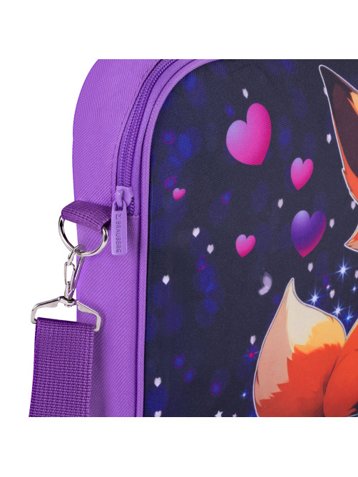 Папка на молнии с ручками BRAUBERG KIDS А4, 1 отделение, регулируемый плечевой ремень, 60 мм, 