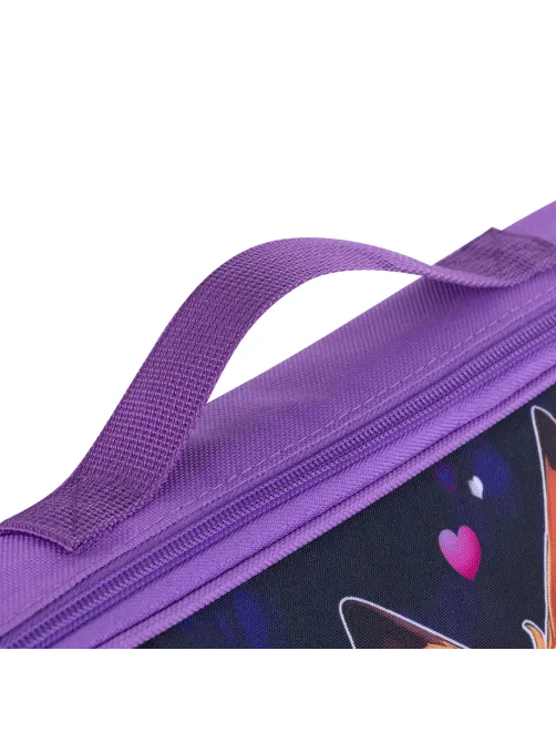 Папка на молнии с ручками BRAUBERG KIDS А4, 1 отделение, регулируемый плечевой ремень, 60 мм, 