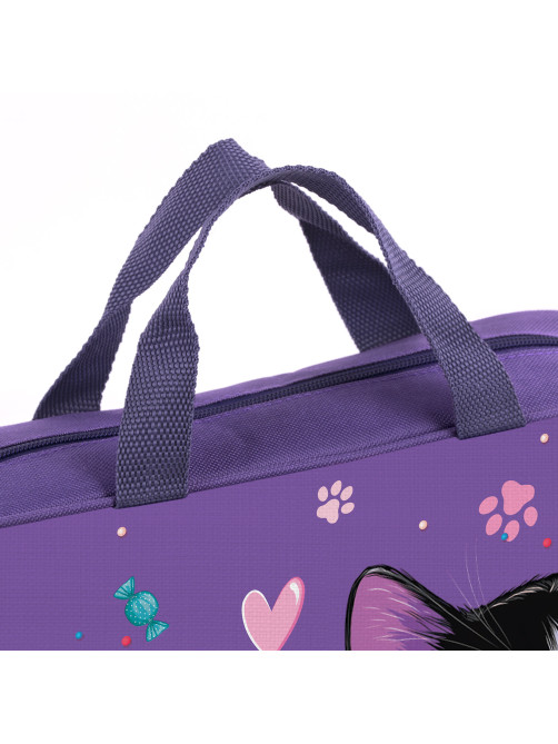 Папка на молнии с ручками BRAUBERG KIDS А4, 1 отделение, полиэстер, 80 мм, 