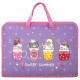 Папка на молнии с ручками ЮНЛАНДИЯ А4, 1 отделение, пластик, ширина 45 мм, 