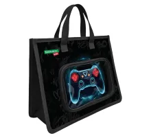 Папка на молнии с ручками BRAUBERG KIDS А4, 1 отделение, дополнительные карманы, пластик, 