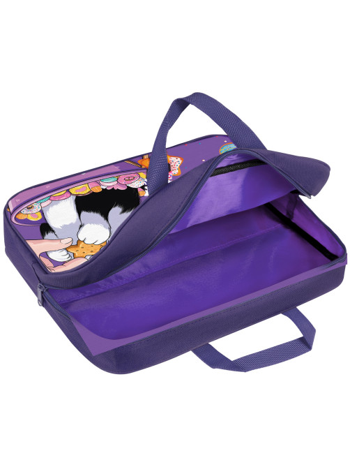 Папка на молнии с ручками BRAUBERG KIDS А4, 1 отделение, полиэстер, 80 мм, 