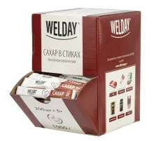 Сахар порционный OFFICE-BOX WELDAY (ВЭЛДЭЙ) в стиках по 5 г, 200 штук, 1 кг, 624095
