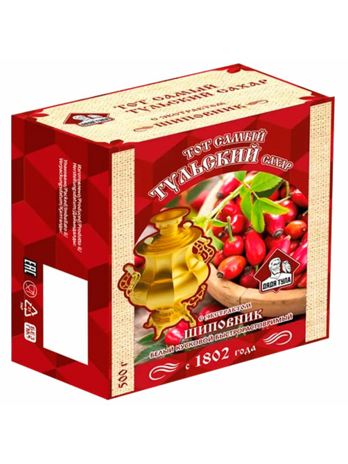 Сахар кусковой с экстрактом шиповника, 500 г