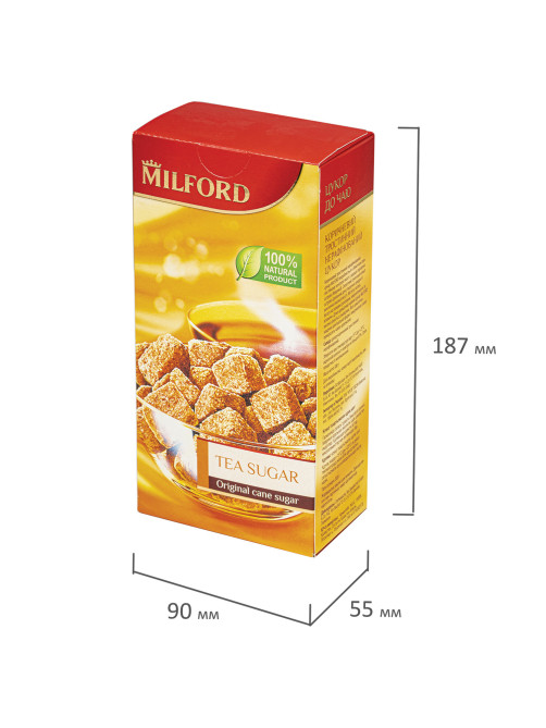 Сахар кусковой тростниковый MILFORD 0,5 кг, 979