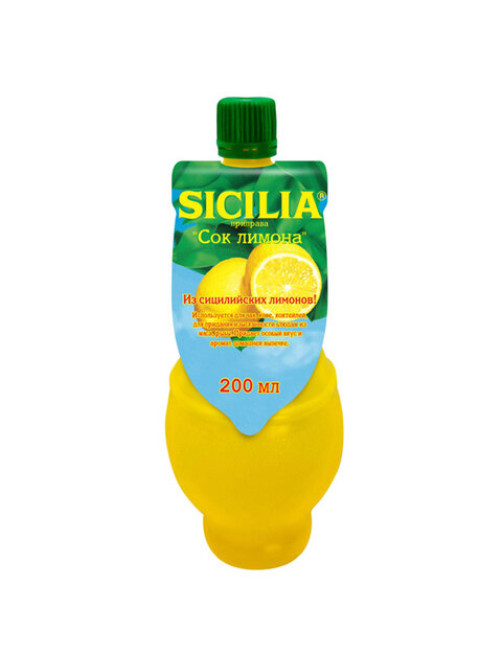 Лимонный сок натуральный SICILIA 0,2 л, жаи007