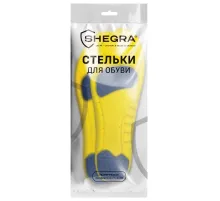 Стельки для обуви с ПЯТОЧНЫМ АМОРТИЗАТОРОМ, материал PU PRO, размер RU 37-40 / EU 38-41, с линиями выреза, SHEGRA (ШЕГРА), 700769