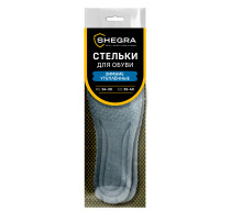 Стельки для обуви ЗИМНИЕ УТЕПЛЕННЫЕ, материал PU PRO, размер RU 34-39 / EU 35-40, с линиями выреза, SHEGRA (ШЕГРА), 700759