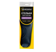 Стельки для обуви с ЭФФЕКТОМ ПАМЯТИ, материал MEMORY FOAM, размер RU 34-39 / EU 35-40, с линиями выреза, SHEGRA (ШЕГРА), 700746