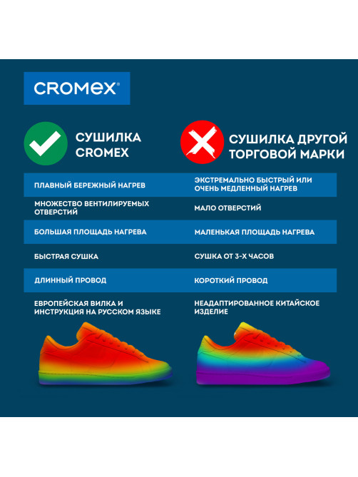 Сушилка для обуви электрическая, раздвижная, сушка для обуви, 12 Вт, CROMEX (КРОМЕКС), SD4, 456197