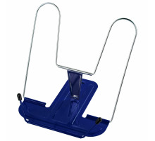 Подставка для книг и учебников BRAUBERG LINE+, металлическая, синяя, европодвес, 238071