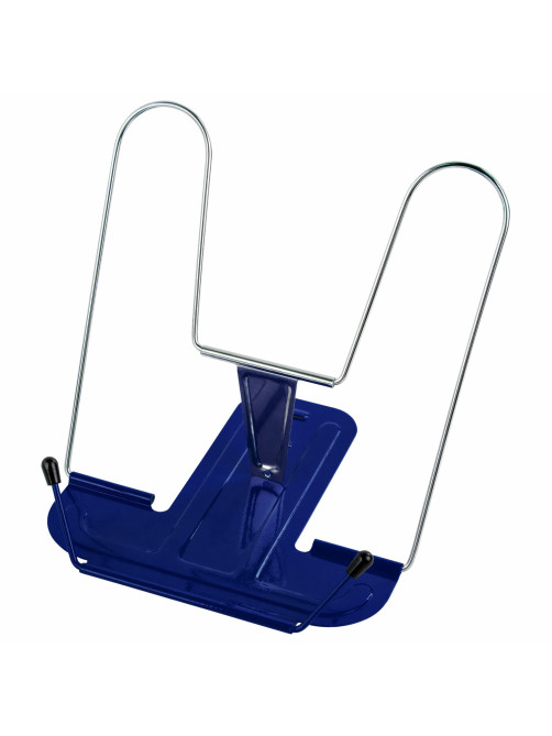 Подставка для книг и учебников BRAUBERG LINE+, металлическая, синяя, европодвес, 238071