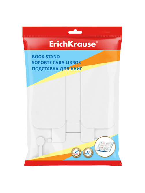 Подставка для книг и учебников ERICH KRAUSE Classic, пластиковая, белая, 53527