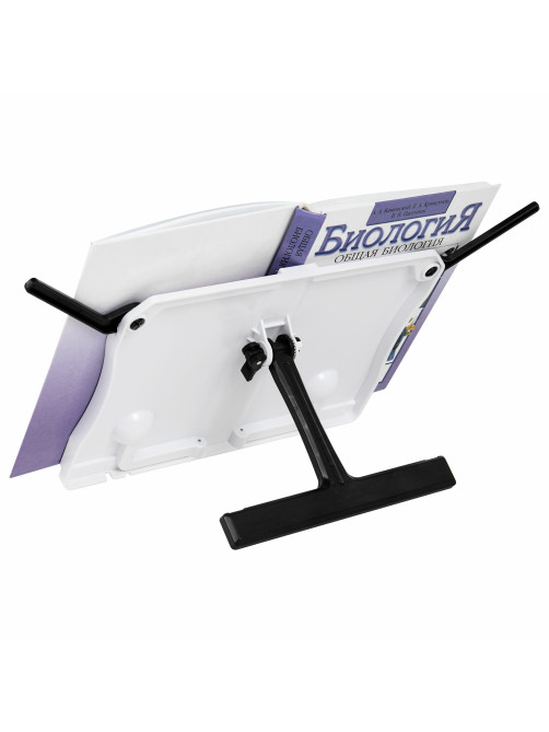Подставка для книг и учебников BRAUBERG White, регулируемый наклон, ABS-пластик, 238063