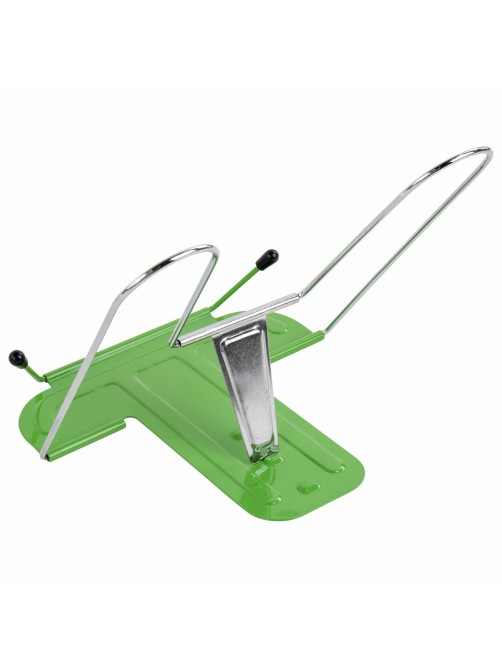 Подставка для книг и учебников BRAUBERG LINE+, металлическая, зеленая, европодвес, 238072