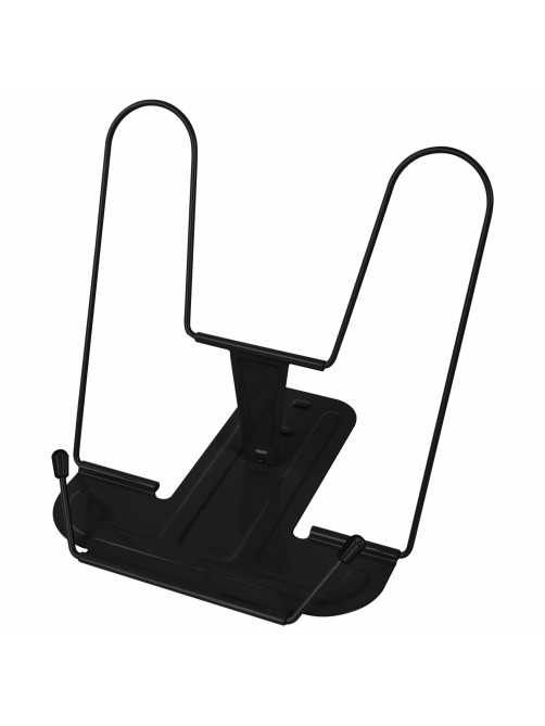 Подставка для книг и учебников BRAUBERG LINE+, металлическая, черная, европодвес, 238214