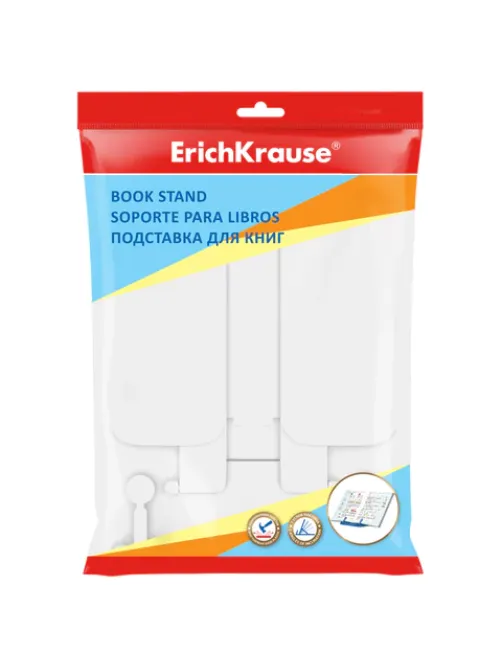 Подставка для книг и учебников ERICH KRAUSE Classic, пластиковая, белая, 53527