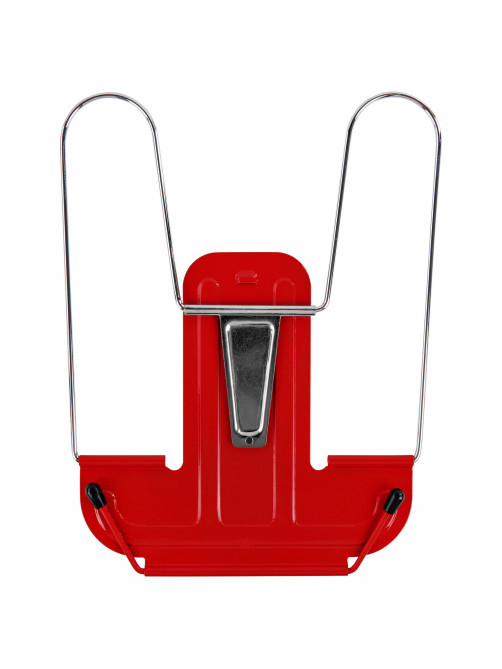 Подставка для книг и учебников BRAUBERG LINE+, металлическая, красная, европодвес, 238070