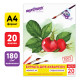 Папка для акварели А4, 20 л., 180 г/м2, ЮНЛАНДИЯ, 210х297 мм, 