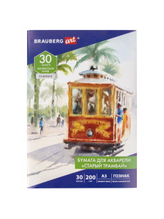 Папка для акварели БОЛЬШАЯ А3, 30 л., 