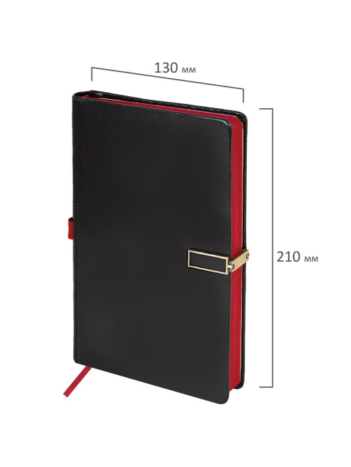 Скетчбук, слоновая кость 140 г/м2 130х210 мм, 80 л., КОЖЗАМ, застежка металл, BRAUBERG ART CLASSIC, 