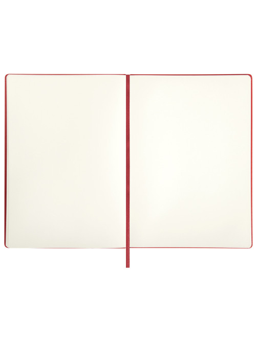 Скетчбук, слоновая кость 140 г/м2 210х297 мм, 80 л., КОЖЗАМ, резинка, BRAUBERG ART CLASSIC, красный, 113199