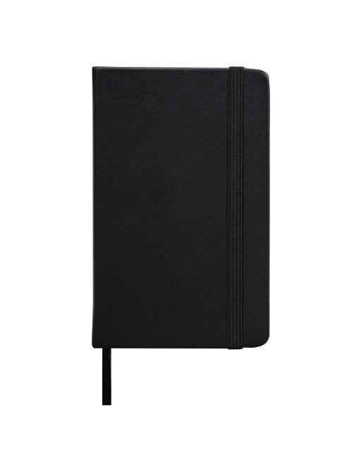 Скетчбук, слоновая кость 140 г/м2 90х140 мм, 80 л., КОЖЗАМ, резинка, BRAUBERG ART CLASSIC, черный, 113188