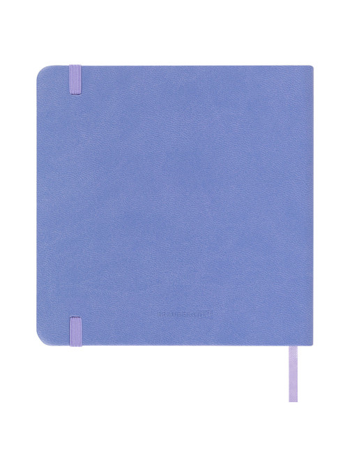 Скетчбук, слоновая кость 140 г/м2 200х200 мм, 80 л., КОЖЗАМ, резинка, BRAUBERG ART CLASSIC, пастель сиреневый, 116881