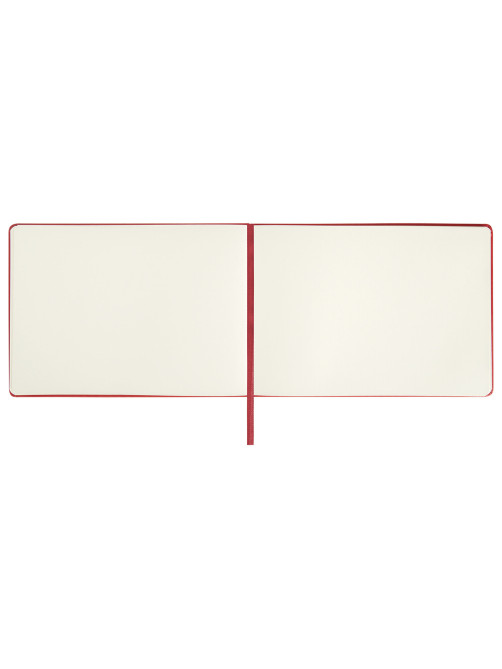 Скетчбук, слоновая кость 140 г/м2 210х148 мм, 80 л., КОЖЗАМ, резинка, BRAUBERG ART CLASSIC, красный, 113197