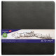 Скетчбук, слоновая кость 140 г/м2 200х200 мм, 80 л., КОЖЗАМ, резинка, BRAUBERG ART CLASSIC, черный, 113196