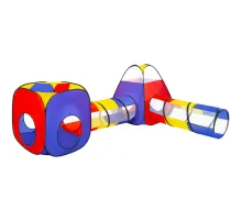 Детская игровая палатка-лабиринт с 2 тоннелями и кубом, 4 в 1, в сумке, BRAUBERG KIDS, 665171