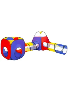 Детская игровая палатка-лабиринт с 2 тоннелями и кубом, 4 в 1, в сумке, BRAUBERG KIDS, 665171