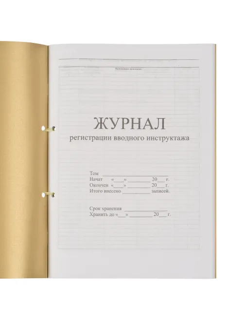 Журнал регистрации вводного инструктажа, 32 л., сшивка, пломба, обложка ПВХ, 130204